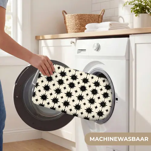 Stervormen - Geometrisch - Zwart Badmat klein 997 -USP_WasbaarNL