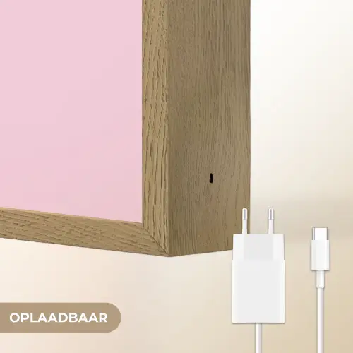 Tekst - Roze - Love - Hart Light Box met batterij (Wandlamp) middel -USP_websiteoplaadbaarNL