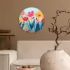 Illustratie - Bloemen - Kleurrijk Wandcirkel plexiglas klein -sfeer1