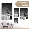 Bengaal - Kat - Tafelkleed - Zwart - Wit - Dier tuinposter los doek klein -Xsfeer9_DE
