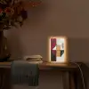 Modern - Abstract - Geometrisch - Rood - Industrieel Light Box met kabel (Tafellamp) klein -sfeer4