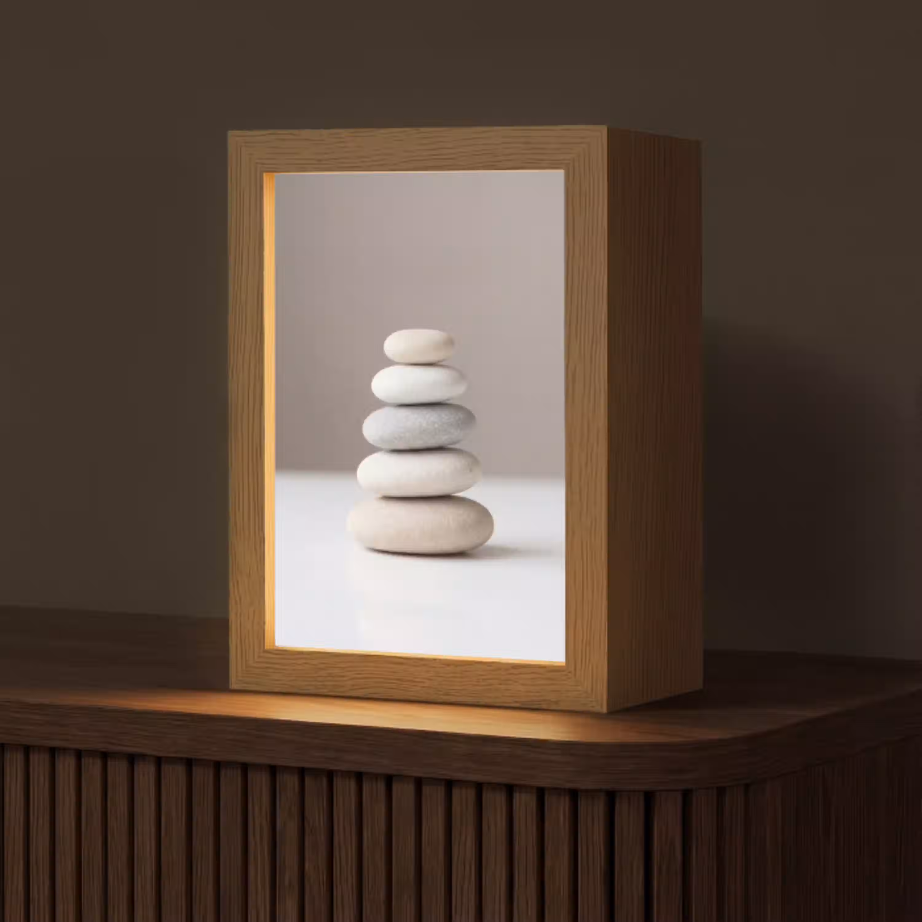 Gestapelde - Stenen - Grijs Light Box met kabel (Tafellamp) klein -z3d_website