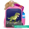 Tjibbe T-Rex Kinderrugzak - Roze middel -inhoud_NL