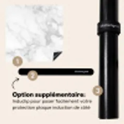 Elegantie van Wit Marmer Inductie beschermer vinyl 3mm middel -zzzzzzz-induclip_FR