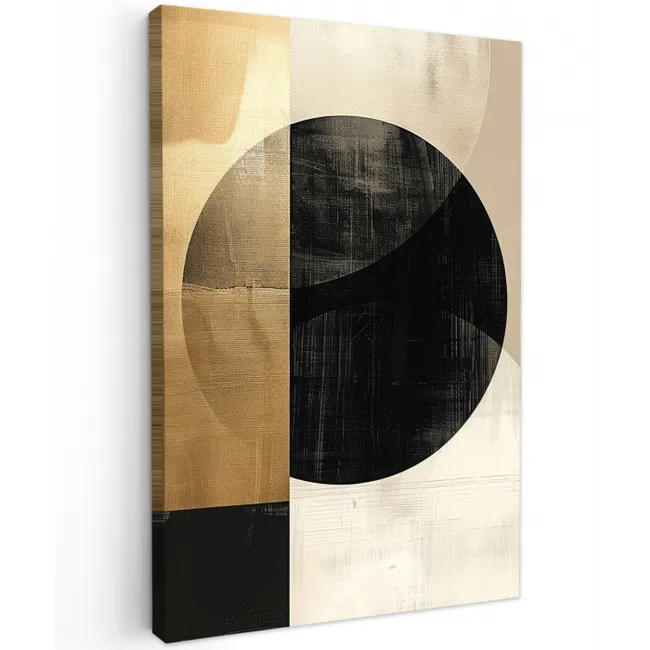 Abstract - Goud - Zwart - Kunst canvas 2cm klein -z3d