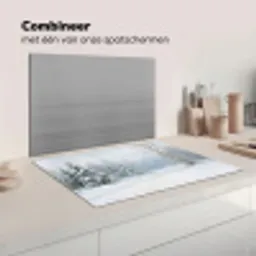 Bospad - Dennen - Sneeuw - Winter - Rustgevend Inductie beschermer vinyl 3mm klein -wsfeer7_website