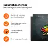 Kruiden - Lepels - Specerijen - Betonlook - Grijs Inductie beschermer vinyl 3mm klein -zzzzzzz-td-ups