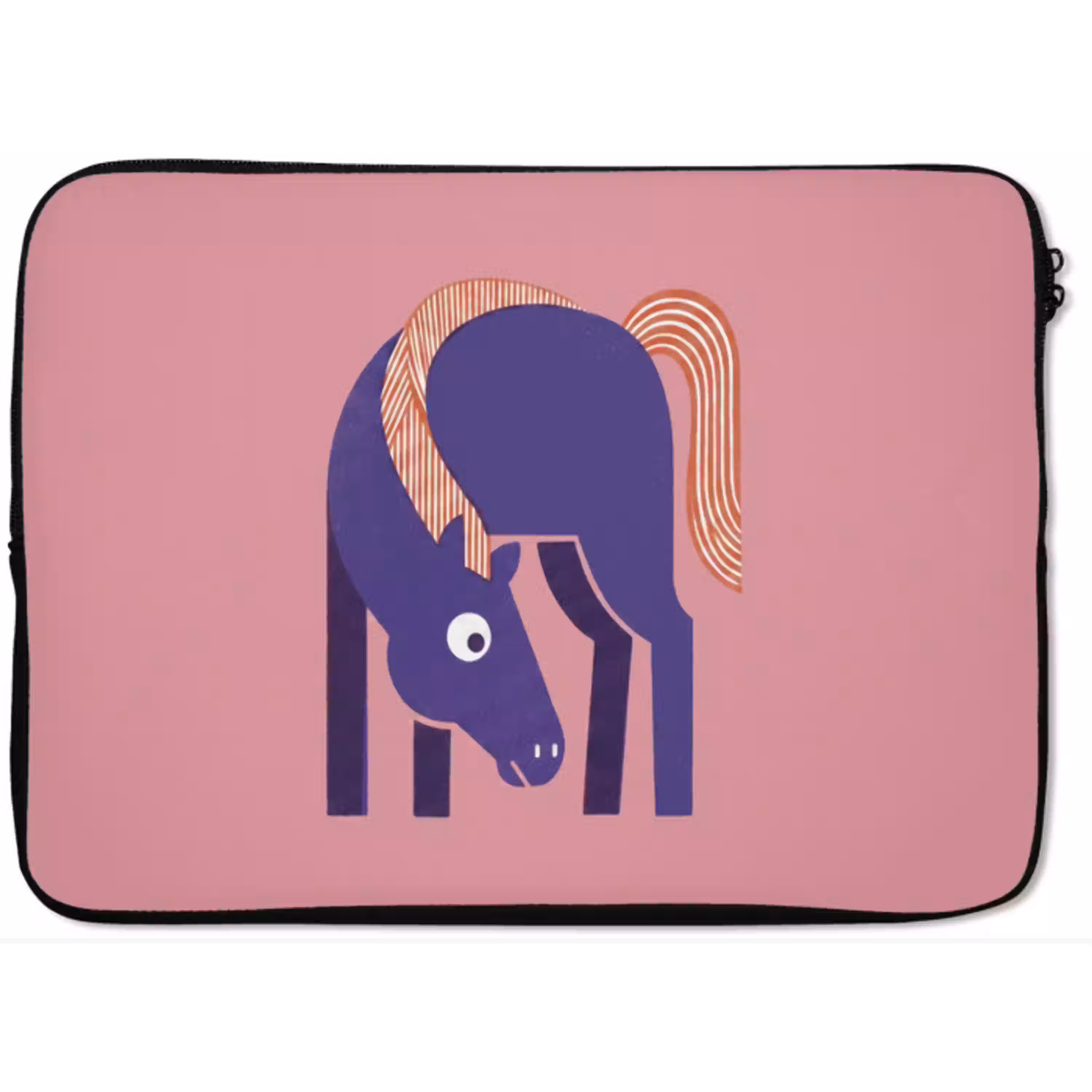 Paard - Abstract - Dieren - Modern - Blauw laptophoes neopreen klein -zkaufland3dotto