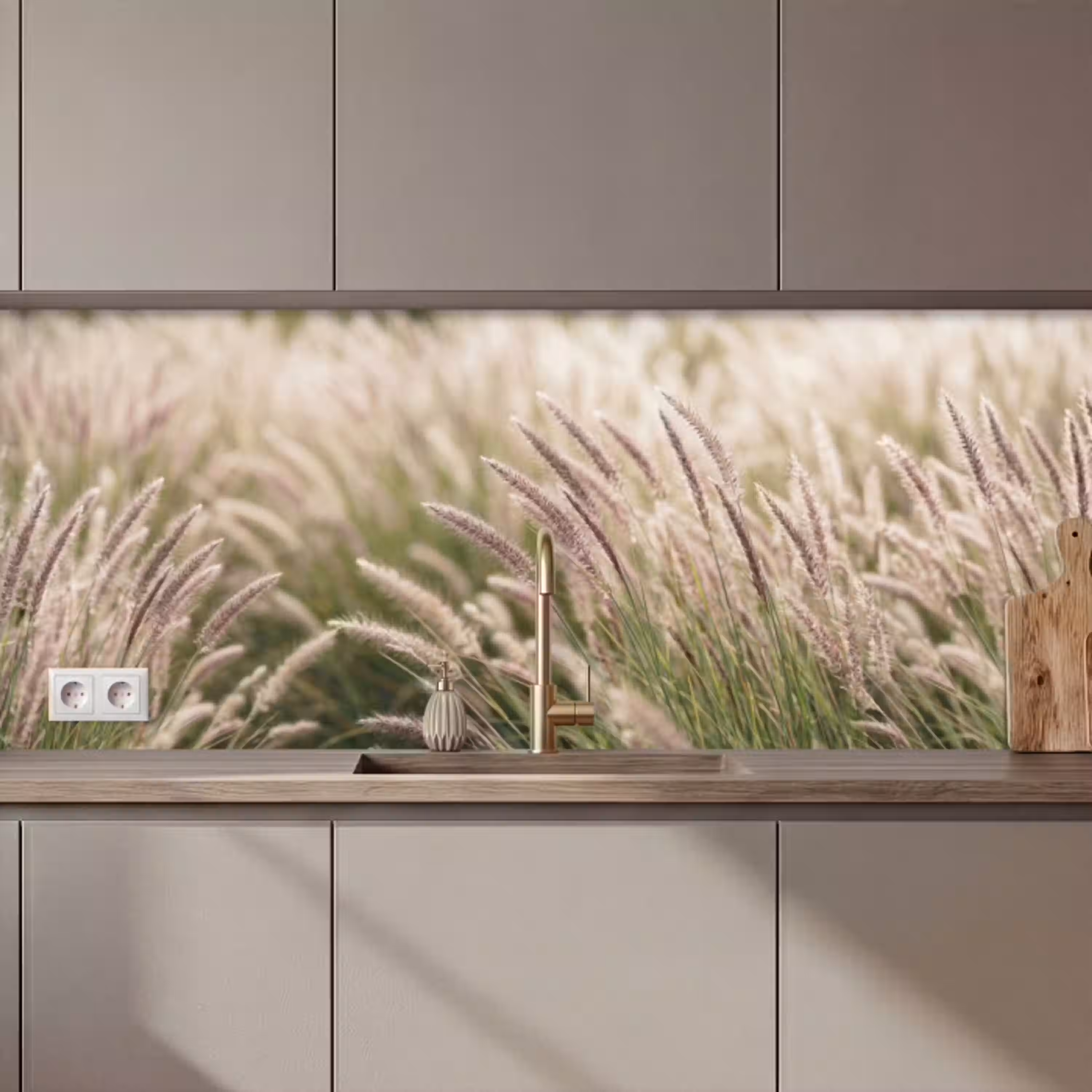 Gras - Close up - Groen keuken achterwand 2 middel zz_3dshopping