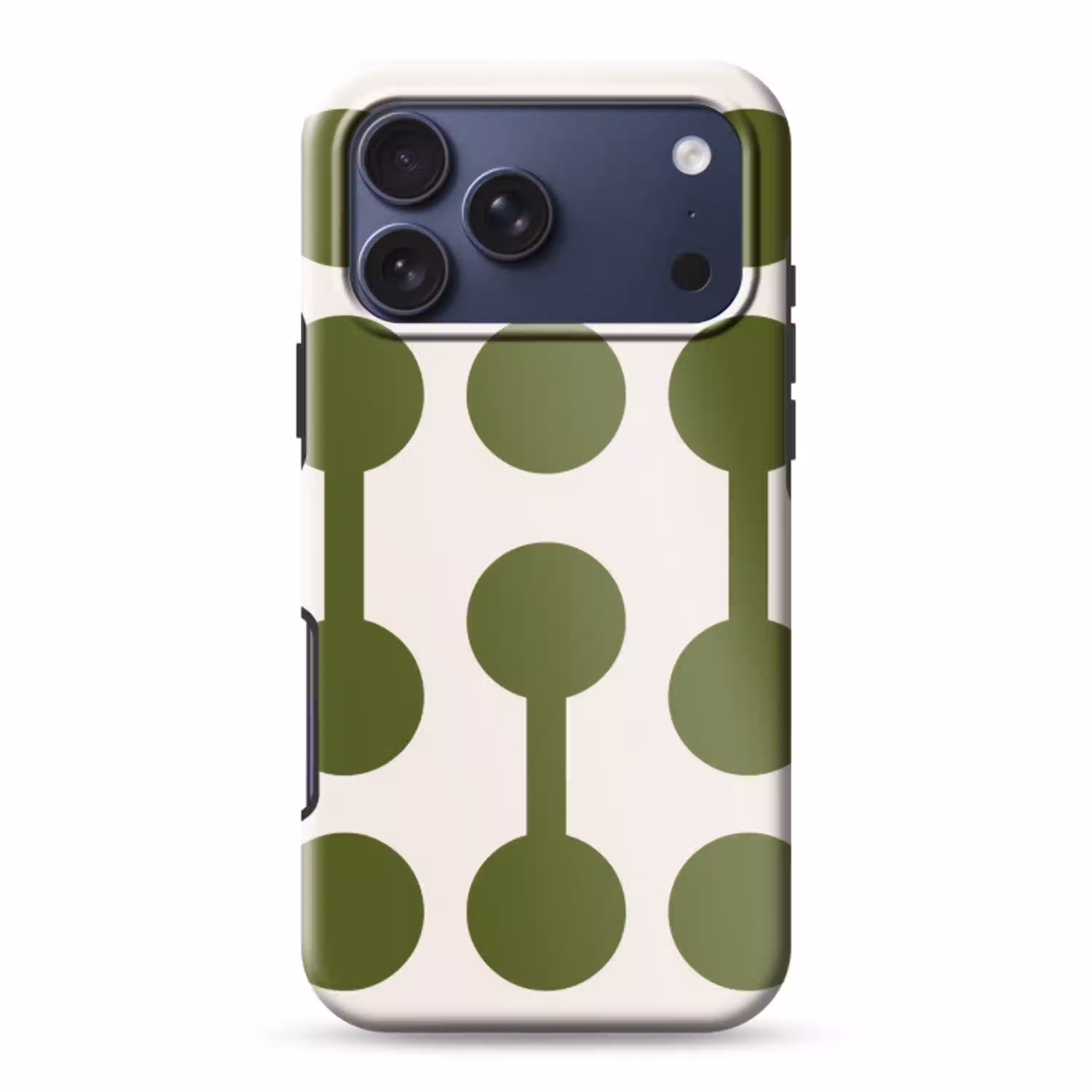 Cirkels - Geometrisch - Abstract - Modern - Groen Toughcase MagSafe Apple iPhone 17 Pro Max klein -3d