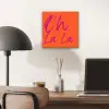 Oh la la - Oranje - Roze - Grafisch aluminium wit klein -sfeer5