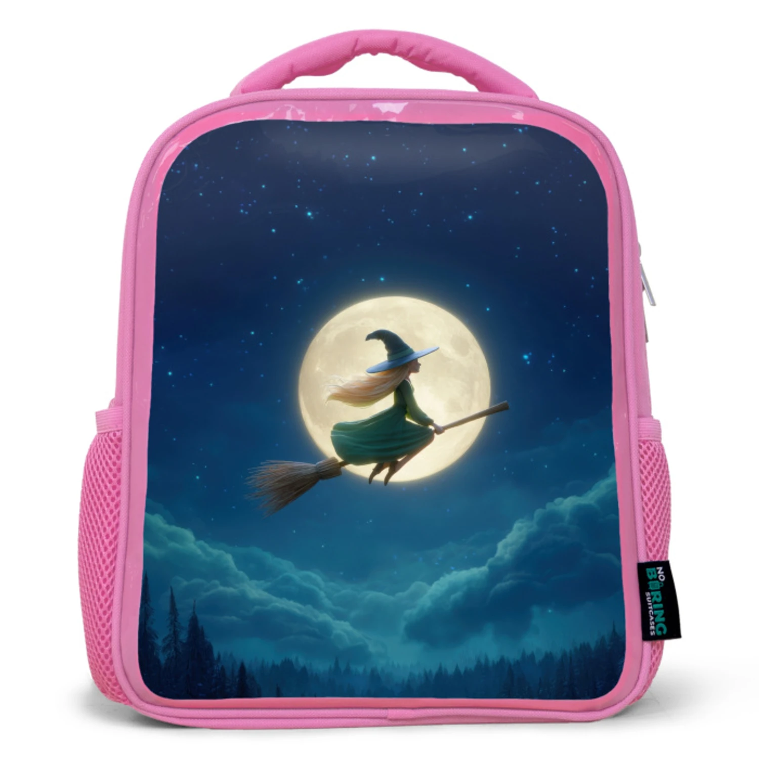 Kids backpack Magical night flight of a witch before a full moon ...