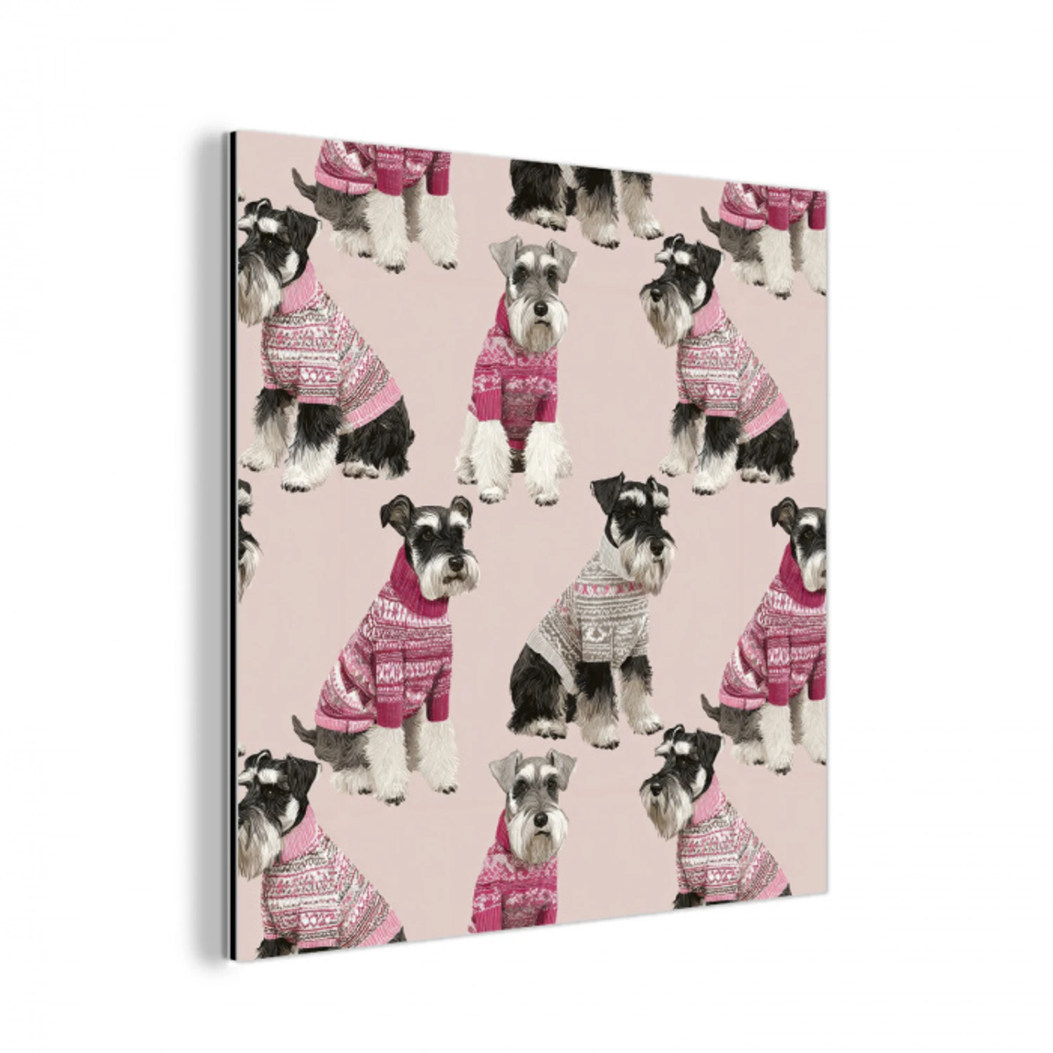 Honden - Truien - Rood aluminium wit klein 46 -3d