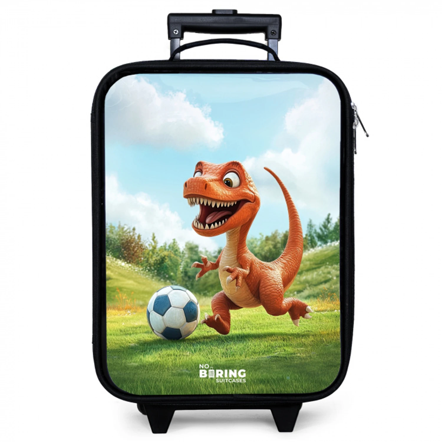 Voetbal - Dino - Sport Kinderkoffer - Zwart klein -zzz_website3d