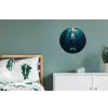 Walvis - Water - Zonnestralen - Blauw Wandcirkel aluminium klein -slaapkamer