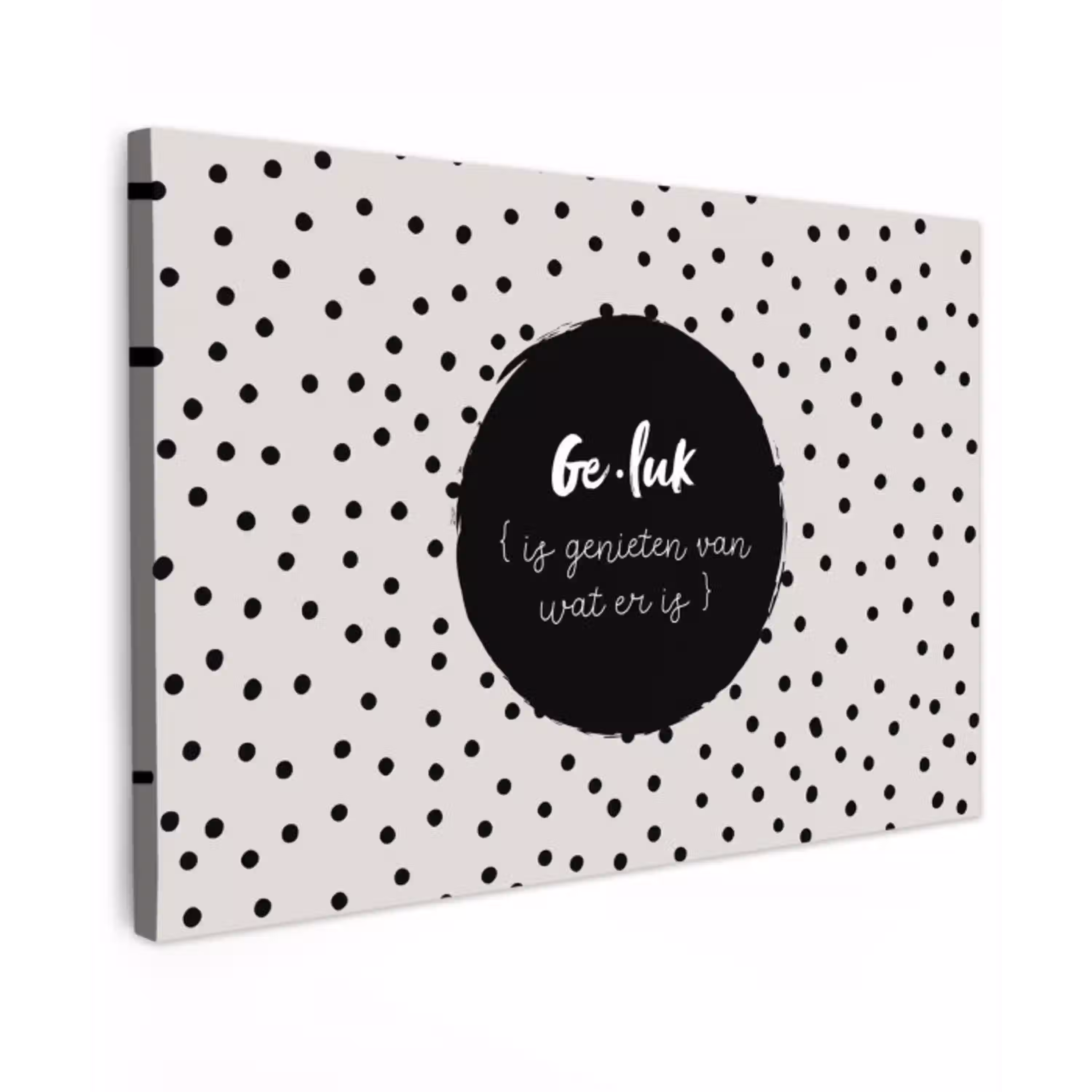 Tekst - Geluk definitie - Quotes - Geluk (is genieten van wat er is) - Woordenboek Tuinposter op houten frame 2 cm dik klein -3d