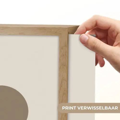 Aardetinten - Abstracte compositie - Eenvoudige vormen Light Box met batterij (Wandlamp) middel -USP_websiteprintNL