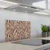 Zebra - Patroon - Zwart - Wit keuken achterwand spatscherm klein 900 -3d_schuin
