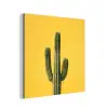 Cactus - Groen - Minimalistisch aluminium wit klein -3d