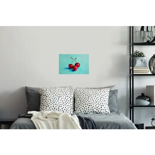 Kersen - Rood - Drie - Geverfd Muursticker klein -slaapkamer