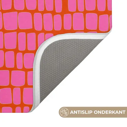Organisch - Raster - Roze WCmat klein 1009 -USP_AntislipNL