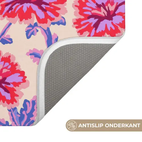 Bloemen - Patroon - Meerkleurig WCmat klein 1009 -USP_AntislipNL