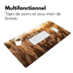 Rietpluimen - Gras - Zonsondergang - Goud - Serene Muismat XXL klein -zsfeer4_frans