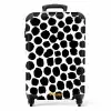 Zwarte stippen op een witte achtergrond NBS - Handbagage koffer - Kinderen Unisex middel -productfoto_recht