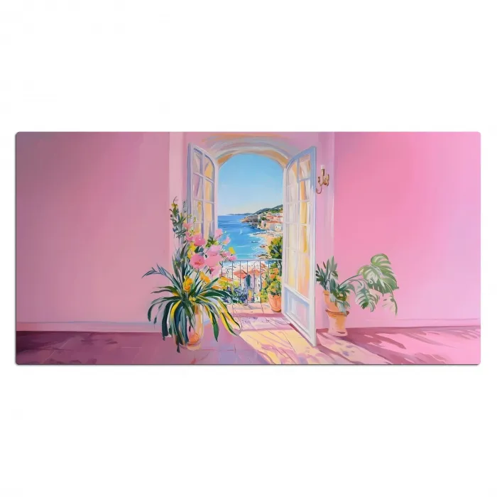 Roze - Buiten - Verf Muismat XXL klein -3d_leeg