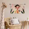 Vrouw - Bloemen - Pastel Wandkleed katoen klein -wsfeer5_kind