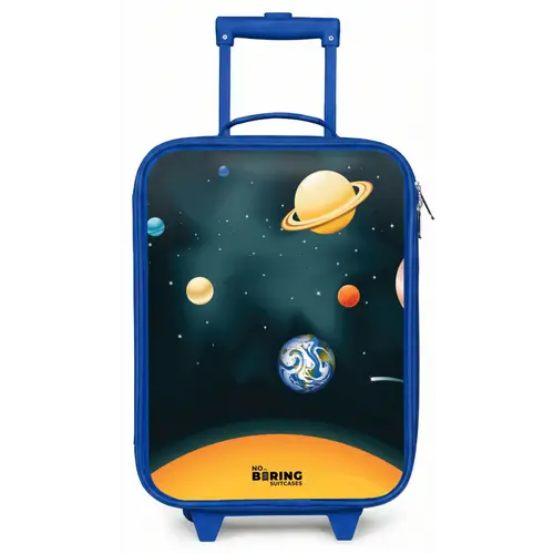 Ruimte met planeten Kinderkoffer - Blauw klein -zz3dotto