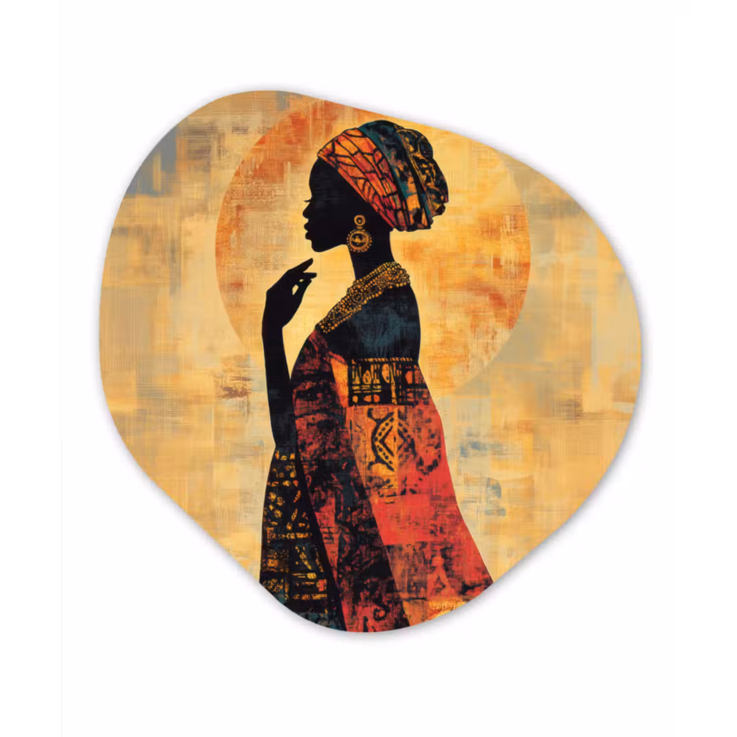 Organische vorm - schilderij - Aluminium - Vrouw - Silhouet - Patronen - Sierlijk