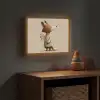 Vos - Gele bloemen - Minimalistisch Light Box met batterij (Wandlamp kind) middel -sfeer5_kind