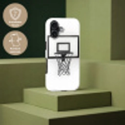 Basketbalbord - Minimalistisch - Zwart Toughcase MagSafe Apple iPhone 17 klein -USP_PrintM_DE