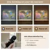 Tuinhuisje - Blauw - Bloemen Light Box met batterij (Wandlamp) middel -USP_lichtkleurNL
