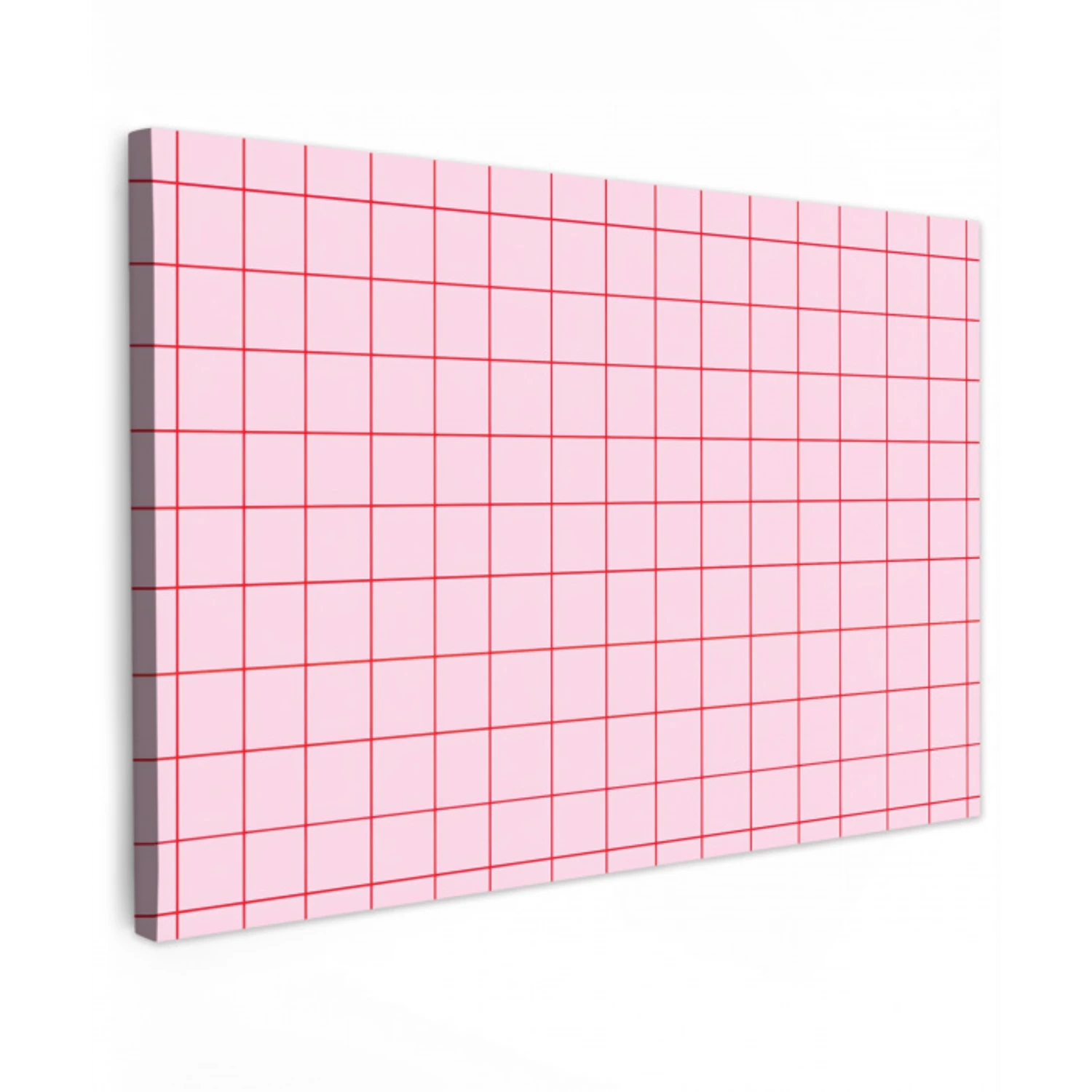 Raster - Patroon - Roze Tuinposter op houten frame 2 cm dik klein 845 -3d