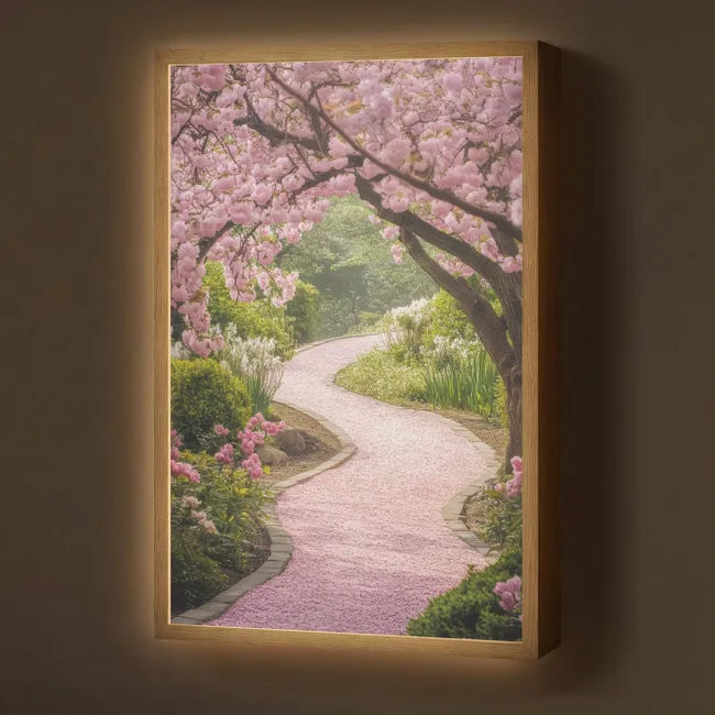 Lightbox - Cherry blossom - Nature - Sakura - Path - Japanese garden