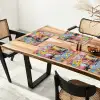 Expressief - Milkshake - Vrouw - Felle kleuren Placemat vinyl groot -zzsfeer4_Kitchenyeah-website