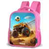 Monstertruck scoort goal in woestijnstadion Kinderrugzak - Roze middel -schuin