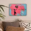 Graffiti - Meisje - Ballon - Banksy - Street art canvas 2cm klein -sfeer1