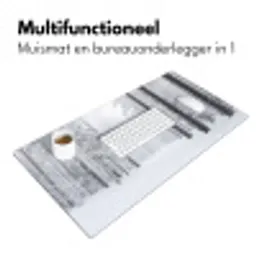 Bos - Sneeuw - Pad - Winter - Stilte Muismat XXL klein -sfeer4