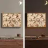 Kastanje Champignons - Beige Light Box met batterij (Wandlamp) middel -sfeer3