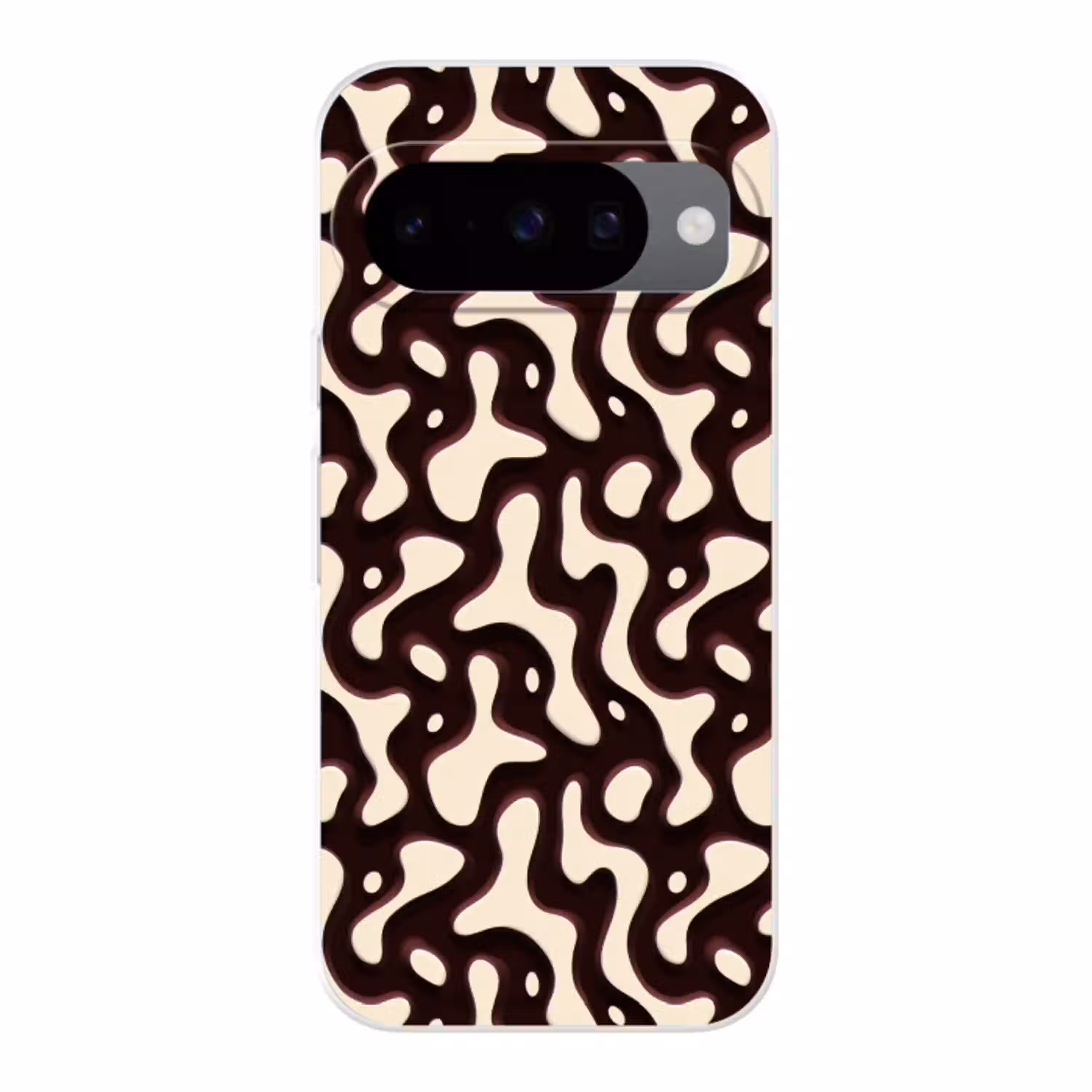 Organisch - Krachtig - Bruin Telefoonhoesje Google Pixel 10 klein 880 -3d