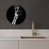 Champagne - Zwart - Spetters - Popping KitchenYeah - Keuken - Wandcirkel Forex klein -sfeer1