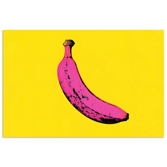 Banaan - Grafisch - Geel poster papier klein -3d