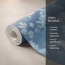 Varen - Botanisch - Patroon - Grijsblauw Behang Vinyl klein 1060 -USP_closeupNL