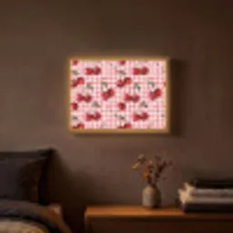 Kersen - Blokken - Rood Light Box met batterij (Wandlamp) middel 907 -sfeer4