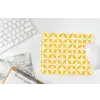 Patroon - Retro - Geel muismat rubber klein 262 -witbureau
