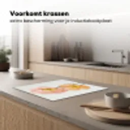 Papavers - Botanisch - Roze Inductie beschermer vinyl 3mm middel -sfeer1
