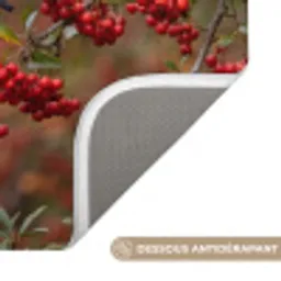 Goudvink - Bessen - Herfst - Natuur - Kleurrijk Badmat klein -USP_AntislipFR